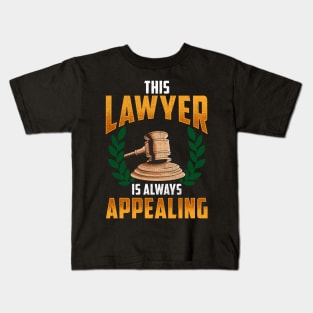 This Lawyer Is Always Appealing Funny Law Pun Kids T-Shirt